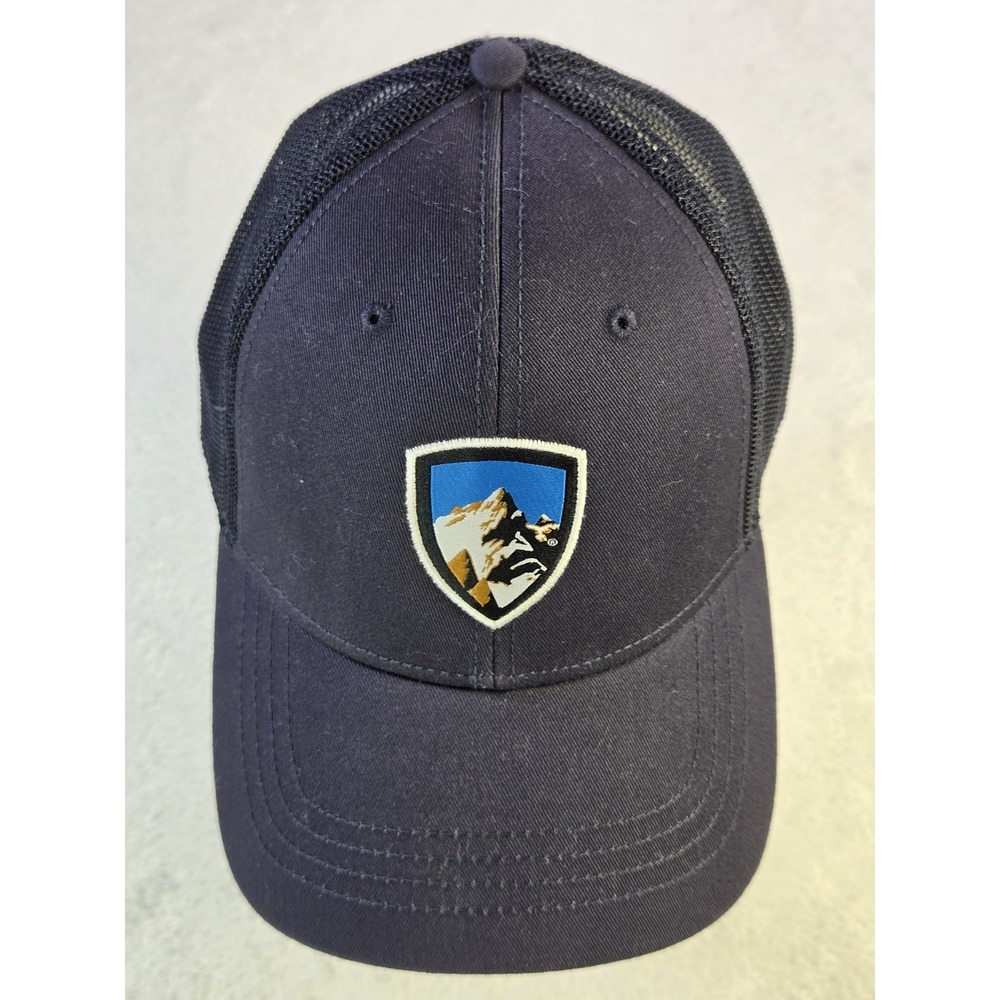 Kuhl Trucker Hat Black Mountain Logo Snapback Outdoor Hiking Gorpcore Cap